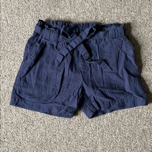 Navy Paperbag Shorts
